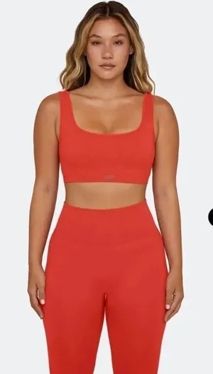✨Set Active Sculptflex® Power Box Cut Coral Sz Large Sports Bra✨ thumbnail 1
