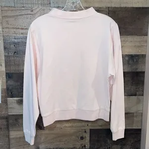 Anthropologie Postmark Pink Tomorrow Mixed Media Sweatshirt thumbnail 7