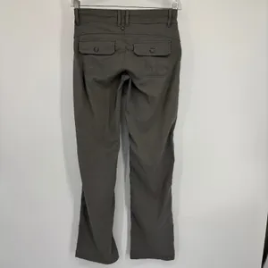 Prana Womens Size 4 Gray Convertible Hiking Pants‎ Roll Up Snap Outdoor Travel thumbnail 5