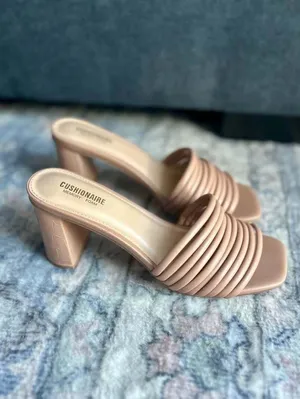Cushionare Irma Nude Strappy Block Heel Sandals Size 8 Women’s thumbnail 2