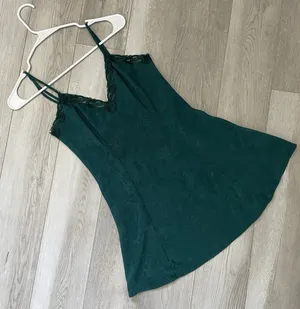Victorias Secret Dress floral lace slip womens Green (xsmall) gold label vintage thumbnail 1