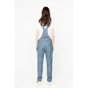 Zadig & Voltaire Sidney Patch Denim Overalls Size Small Blue Chambray Stripe thumbnail 2