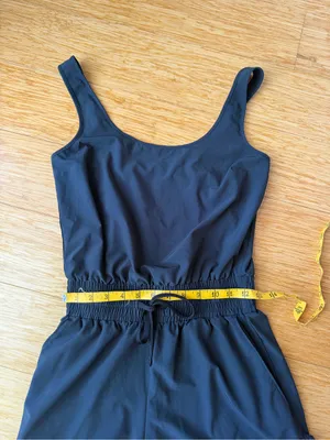 Abercrombie & Fitch Black Active Romper XS Tall Drawstring Athletic Playsuit thumbnail 7