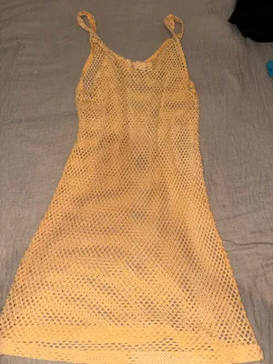 Orange Mesh Cover Up Yellow thumbnail 3