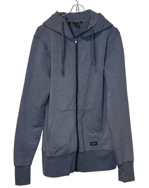 KEEN‎ Womens Jacket Full Zip Hoodie Drawstring Fleece Outdoor Pockets Gray Large thumbnail 1
