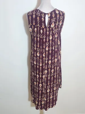 Knox Rose Purple Print Boho Mini Dress Size Medium Flaw thumbnail 6