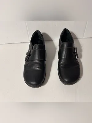B.o.c. Black leather slip on loafers women size 11 M thumbnail 3