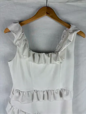 Show Me Your Mumu White Ruffled Greta Dress Size XL thumbnail 2
