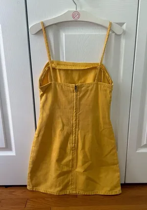 Urban Outfitters BDG Gold/Yellow Denim Mini Dress thumbnail 3