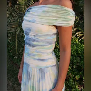 Abercrombie & Fitch Giselle Drop-Waist Mesh Maxi Dress XSP thumbnail 5
