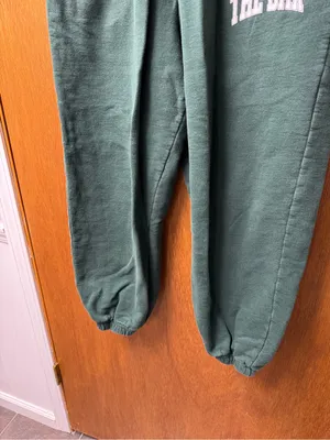 The Bar Varsity Fleece Sweatpants Hunter Green White XL READ thumbnail 6