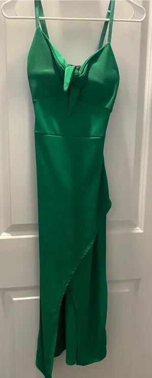 Green Maxi Dress Size S, With padded breast cups.. B-C Cup. thumbnail 1