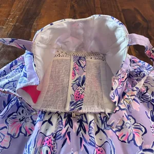 Lilly Pulitzer Purple Floral Elephant Print Cotton Fit Flare Dress 00 Sweetheart thumbnail 14