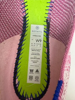 Rothy’s The Point Pink Plaid Limited Edition Breast Cancer Women’s Sz 9w thumbnail 6