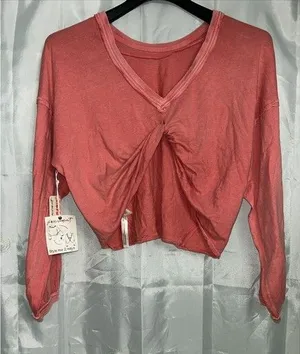 FP Movement Two Way Convertible T Shirt. Distressed Red thumbnail 1