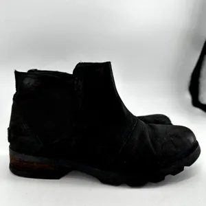 Sorel Emelie Chelsea Booties Waterproof Full-Grain Leather Slip On Black 6 thumbnail 3