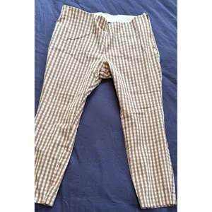 A New Day Womens Brown Gingham Check Side Zip Ankle Pants Size 16 thumbnail 10