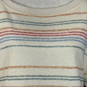 PrAna Medium Cozy Up Suncation Top Striped Long Sleeves Stretch Boat Neck Pocket thumbnail 6