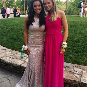 champagne prom dress Size 2 thumbnail 2