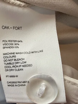 NWT OAK + FORT Wide Leg Suiting Pant in Oatmeal‎ Size 4 thumbnail 8