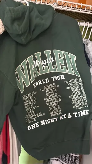 Morgan Wallen merch Sweatshirt Green Size M thumbnail 2