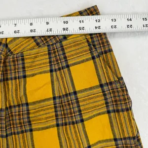 LPA Butter Yellow Plaid‎ High Waisted Straight Leg Pants Women's XS thumbnail 2