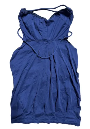 Lululemon Strappy Tank Top Sz 10 Built In Bra Blue Yoga Athletic Workout Y2K thumbnail 1