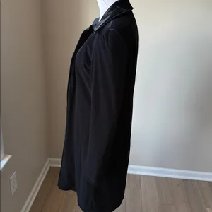Reversible Rose embroidered / velvet Trench Coat Black thumbnail 9
