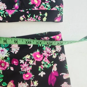 Victoria's Secret 47B Floral Butterfly High Waist Bikini Set Black‎ Pink M / S thumbnail 6