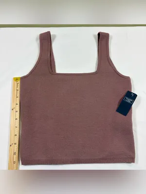 NWT Abercrombie & Fitch Soft AF Cropped Tank Soft Pink Casual Women's Size M thumbnail 3