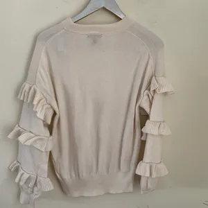 J. Crew crew pullover Cream ruffle sweater thumbnail 6