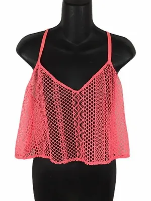 Victoria secret Pink t-back flounce crochet tank thumbnail 1