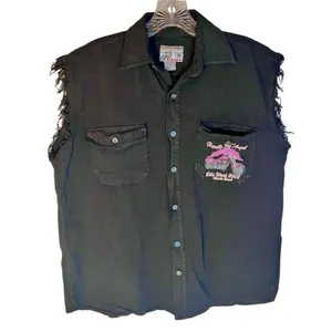 Hardly An Angel 2008 Myrtle Beach Bike Week Womens B/D Sleeveless Shirt Medium thumbnail 3