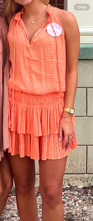orange mini dress thumbnail 1