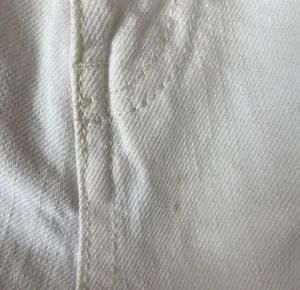 High Waisted White Denim Shorts thumbnail 5