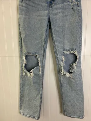 American Eagle Super High-Rise Ankle Straight Distressed Jeans Size 6 thumbnail 2