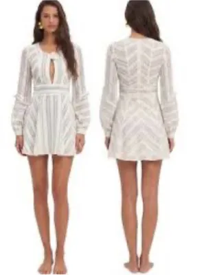 For Love & Lemons Allessandra Cream Mini Dress NWT! thumbnail 3