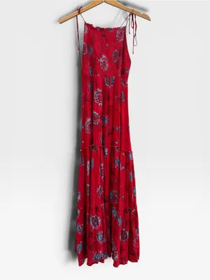 Free People Intimately Smocked Floral Tiered Dress thumbnail 3