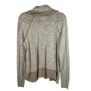 Free People Beach Sweater‎ Womens S/M Cocoon Cowl Neck Pullover Tan Ivory thumbnail 2