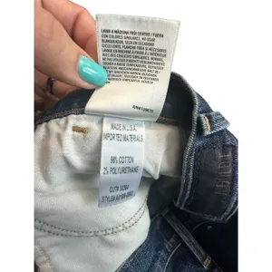 AGOLDE‎ Denim Jean Shorts Size 25 Jorts Cut Off Stretch Mid Rise Stretch #A13-10 thumbnail 5
