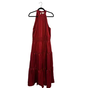 Lost + Wander Fleur Halter Maxi Dress‎ in burgundy XL thumbnail 2