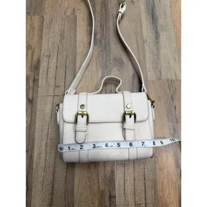 Anthropologie Crossbody Satchel Bag Blush Pink Faux‎ Leather Mini Messenger thumbnail 11