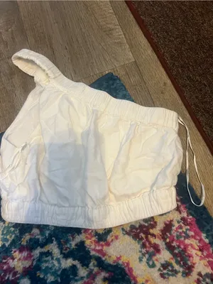 Abercrombie white linen blend tank top size xs thumbnail 2