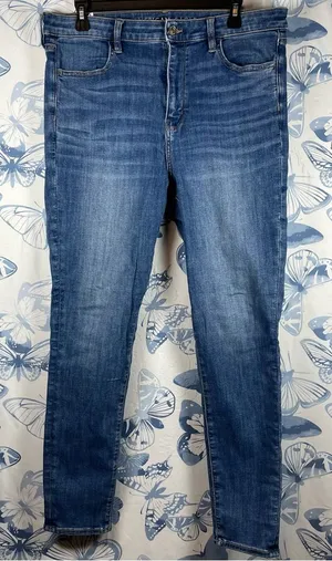 American Eagle Super High Rise Jeggings SZ 12 thumbnail 1