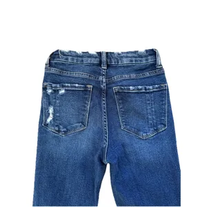 Vervet Jeans Womens 25 Blue Denim Stretch Mid Rise Fray Distressed Ankle Skinny‎ thumbnail 7