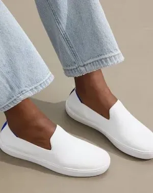 Rothy’s The Original Slip On Sneaker in bright white thumbnail 1