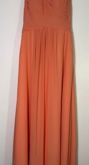 Y2K Azazie Coral Chiffon Evening Gown/ Prom Dress thumbnail 1