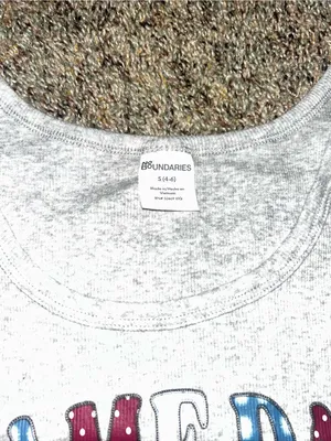 No Boundaries Gray 'Game Day' Graphic Tank Top with Blue and Burgundy Lettering thumbnail 3