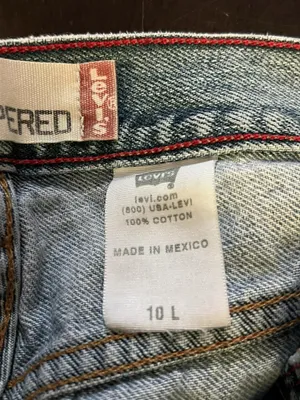 Levis Relaxed Tapered Jeans Womens 10L Light Wash Blue High Rise Denim Pants thumbnail 8
