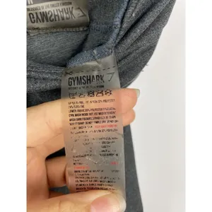 Gymshark Two‎ Tone Grey Colorblock Crossover Athletic Leggings Women's Size M thumbnail 8